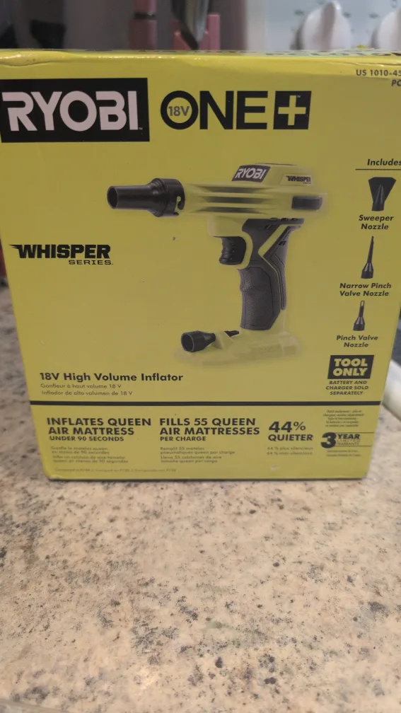 Ryobi ONE+ 18V High Volume Inflator - Whisper Series thumbnail