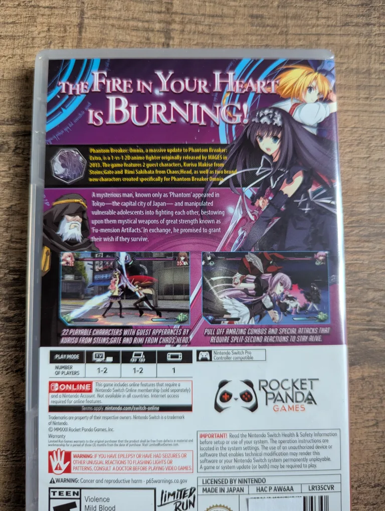 Nintendo switch Phantom Breaker Omnia image indicator(2)