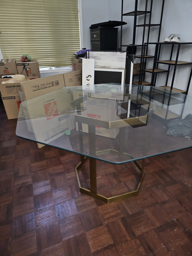 Glass Top Octagon Dining Table - photo 2