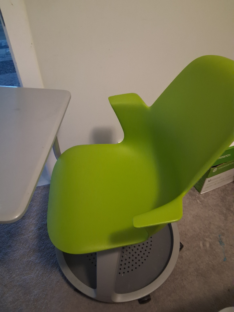 Green Steelcase Node Chair with Tablet Arm - photo 2