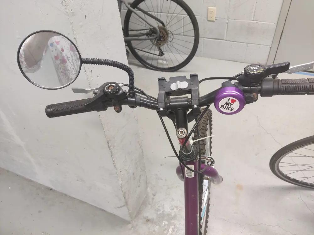 Purple Bicycle with all assessories image indicator(2)