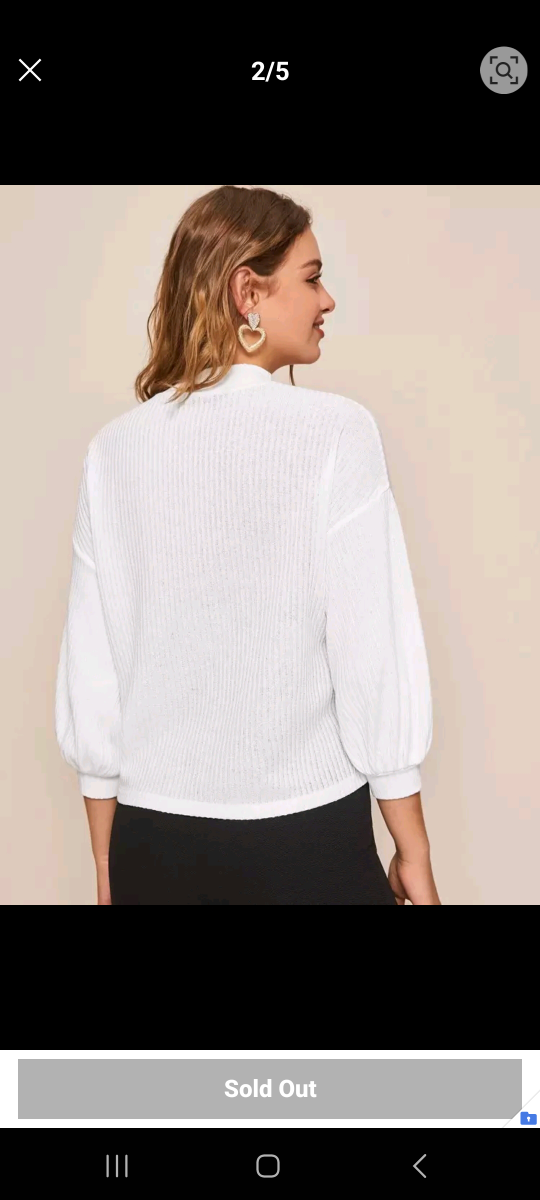 [SHEIN] White Waffle Knit Top - photo 3