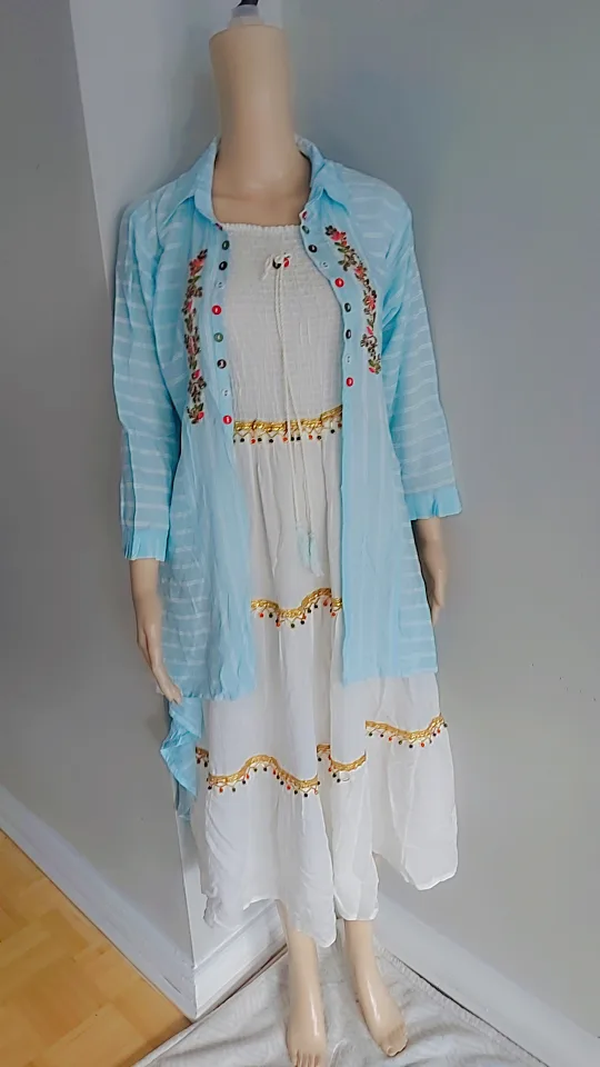 Dress with Blue Shirt outfit set