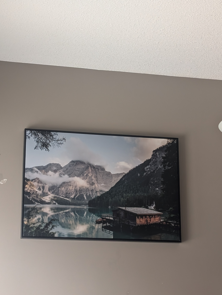 beautiful lake picture frame