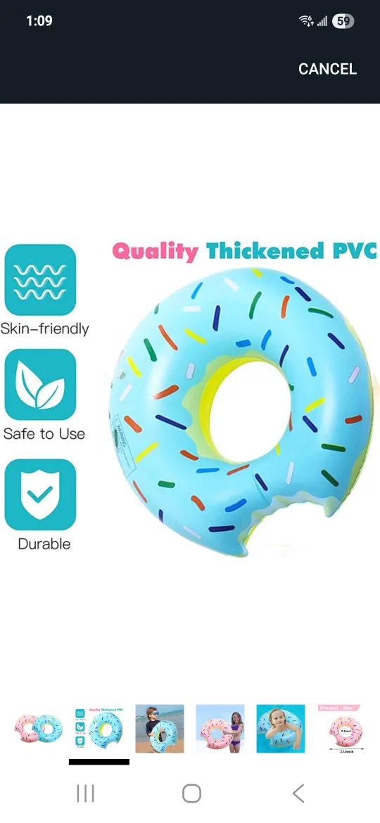 Inflatable Donut Pool Float thumbnail