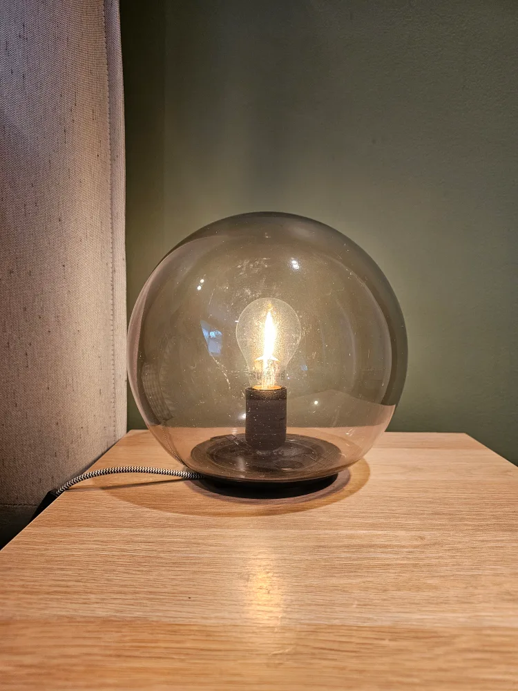 2x Smoked Glass Globe Lamp image indicator(3)