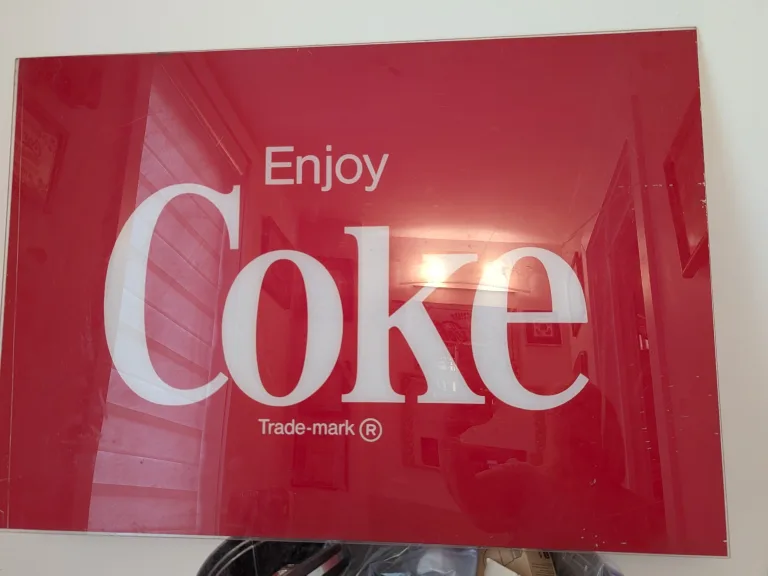 Enjoy Coke Trademark Sign acrylic 32.5 x 22 in thumbnail