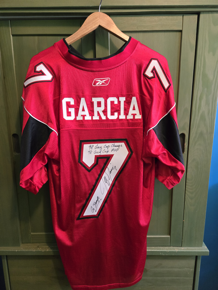 Autographed #7 Jeff Garcia Calgary Stampeders Jersey