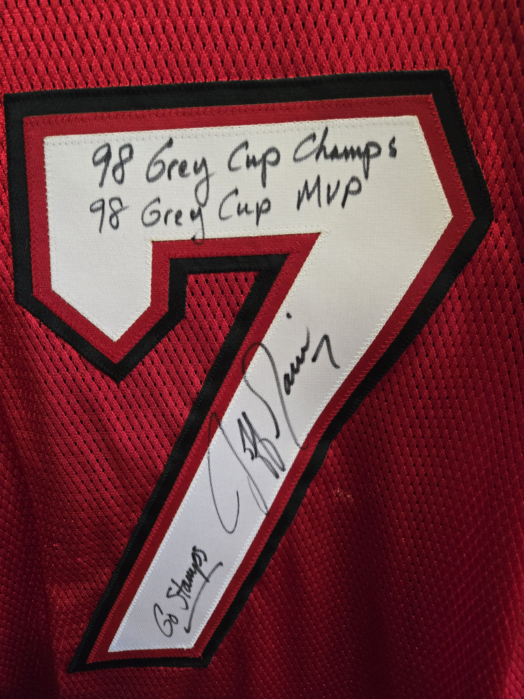 Autographed #7 Jeff Garcia Calgary Stampeders Jersey - photo 2