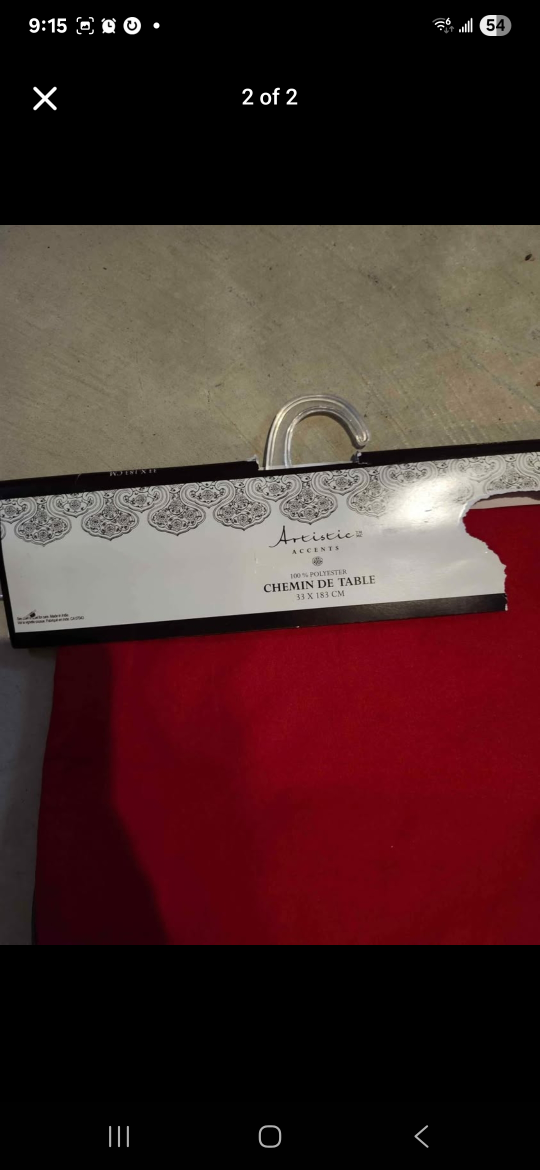 Red table runner - photo 2