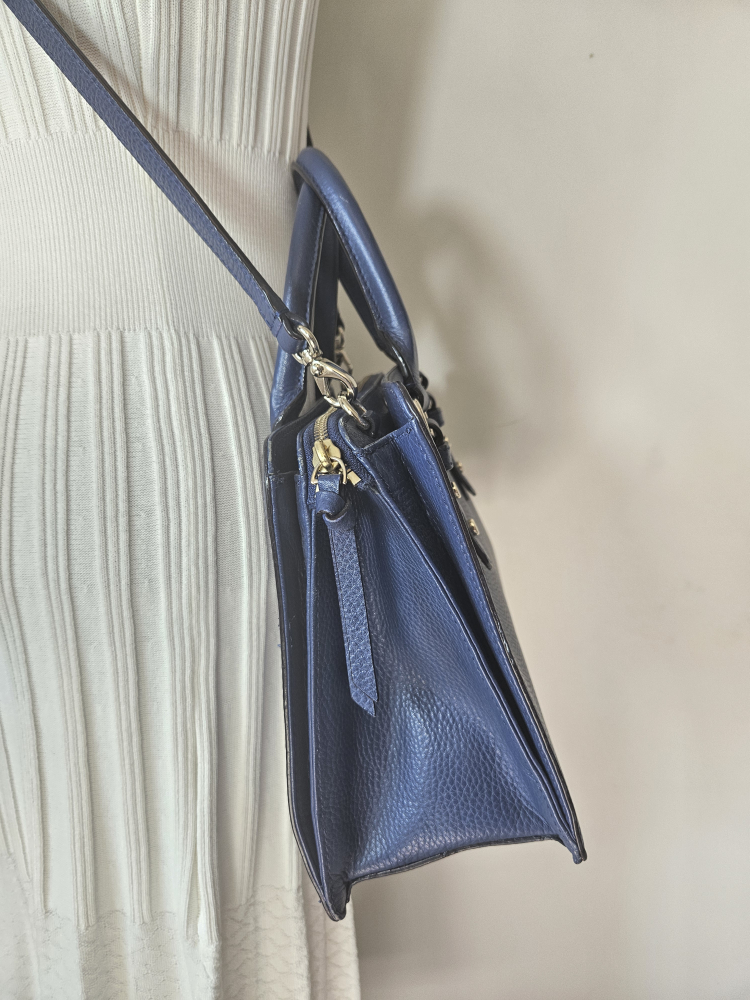 Kate Spade Navy Blue Leather Satchel - photo 2