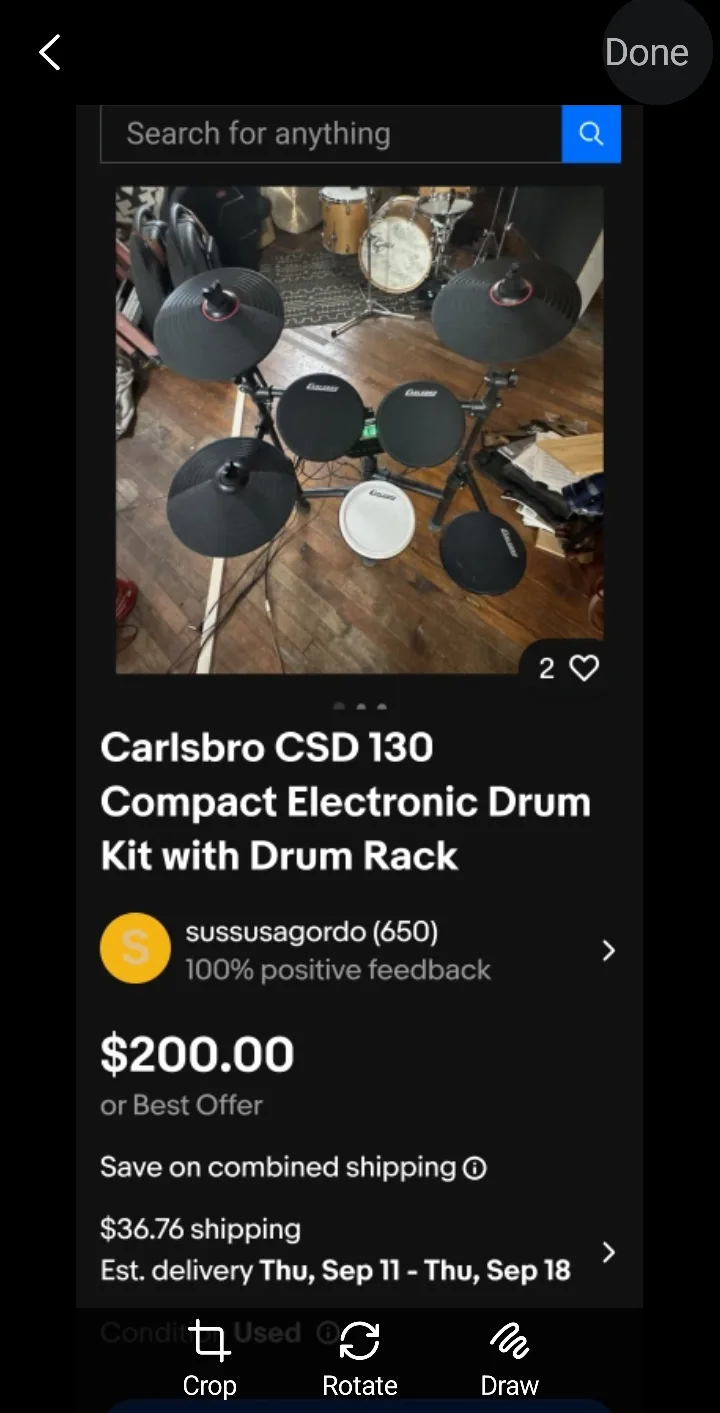 Carlsbro CSD 130 Compact Electronic Drum Kit image indicator(6)
