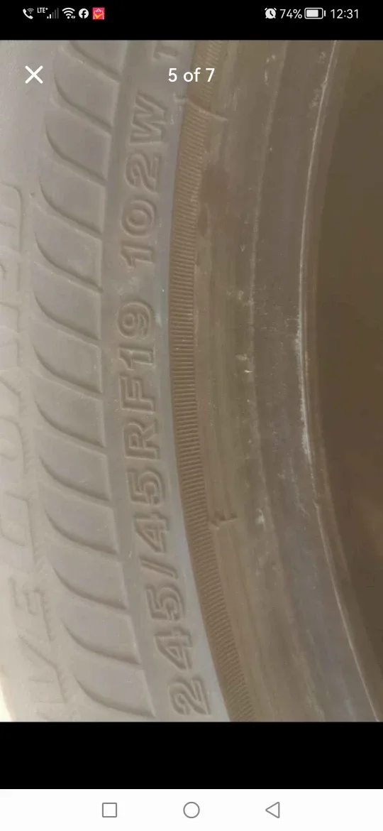 245/45RF19 Bridgestone DriveGuard 1x tire all season image indicator(5)