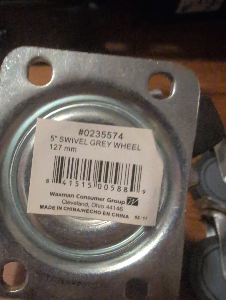 Waxman 5" Swivel Grey Wheel Casters - Set of 4 image indicator(2)