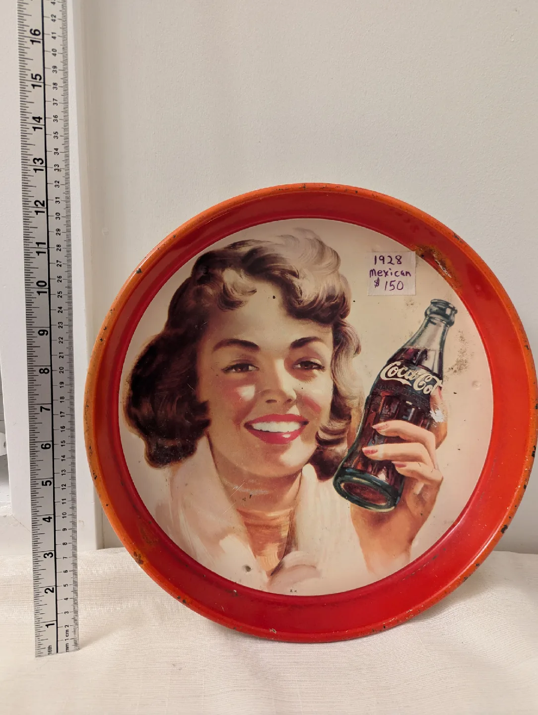 Vintage 1928 Mexican Coca Cola Serving Tray thumbnail