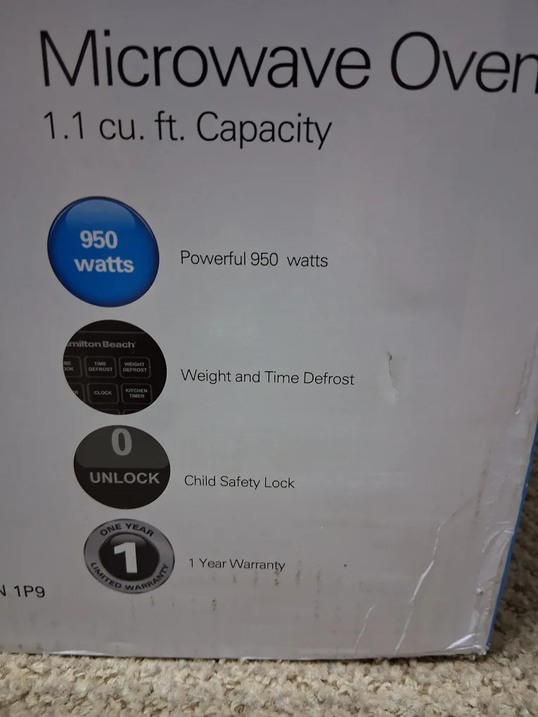 BNIB Hamilton Beach Microwave image indicator(2)