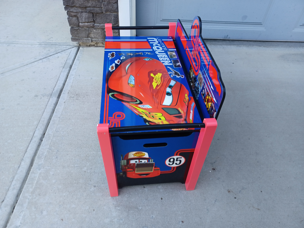 Disney Cars Lightning McQueen Toy Box Bench - photo 2