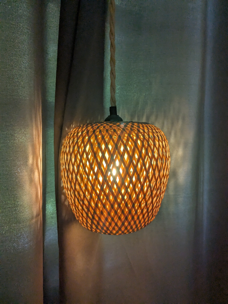 Rattan pendant lights
