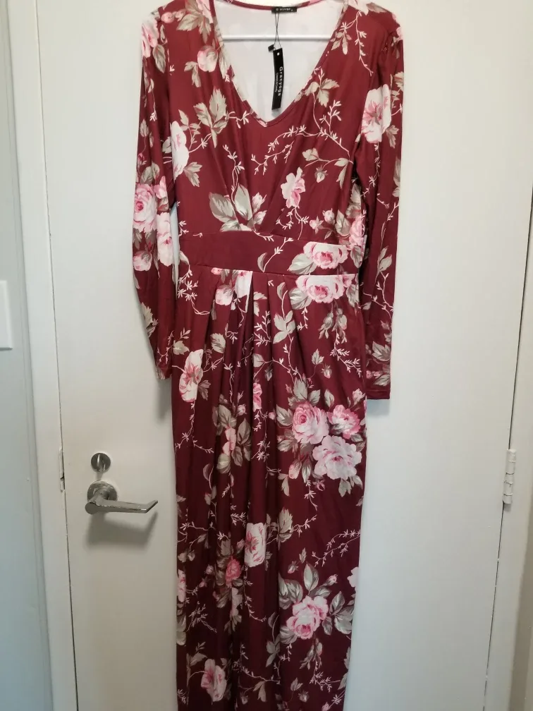 Gracyoga Floral Maxi Dress - Size S thumbnail