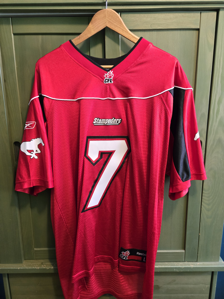 Autographed #7 Jeff Garcia Calgary Stampeders Jersey - photo 3