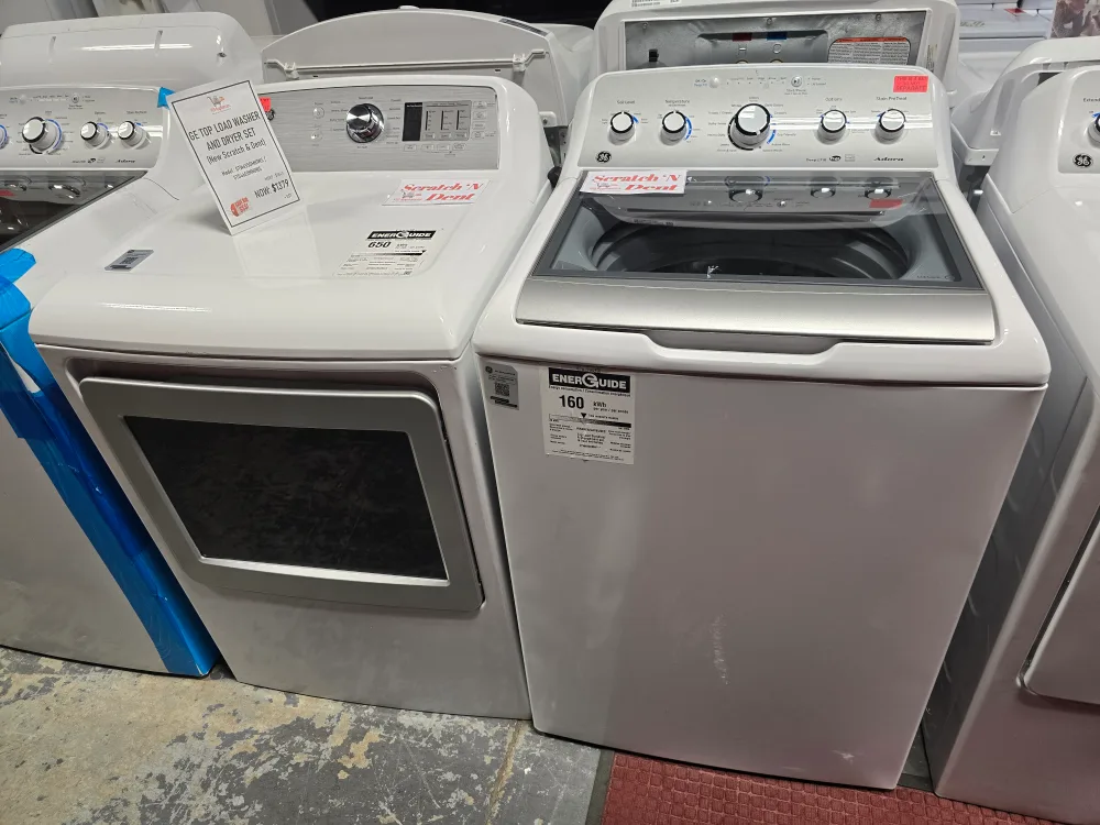GE Top Load Washer & Dryer Set (Scratch & Dent) thumbnail