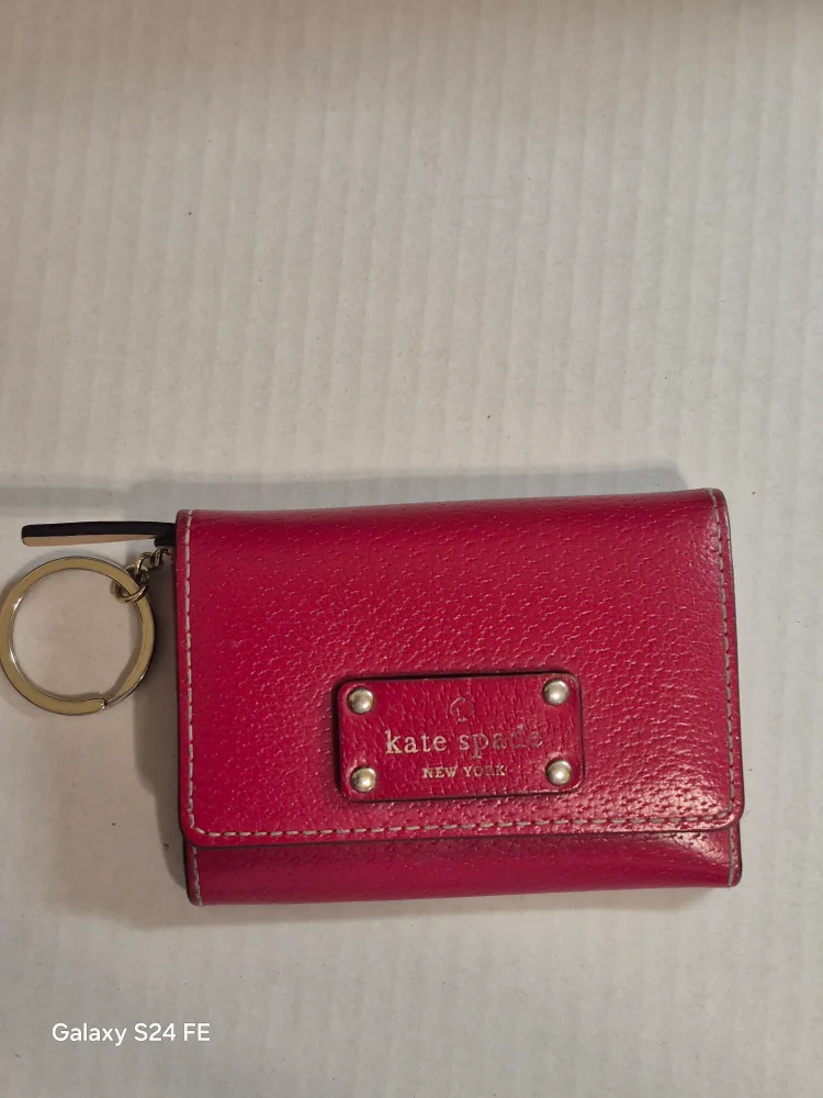 red Kate Spade  wallet , put your keys on thumbnail