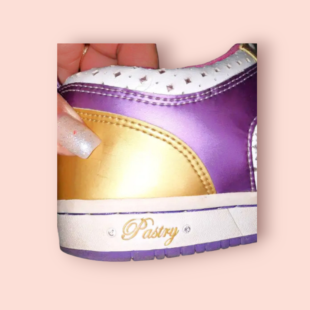Pastry Athletic Shoes - White, Gold, Purple - photo 4