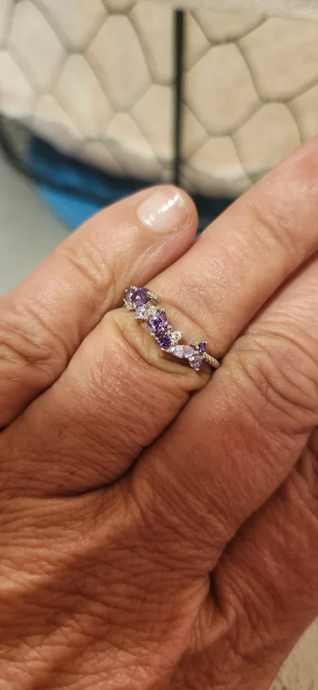 Charmed Aroma Amethyst colored Stone Ring thumbnail