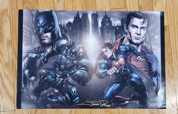 Batman vs Superman Art Print by James Palmer thumbnail