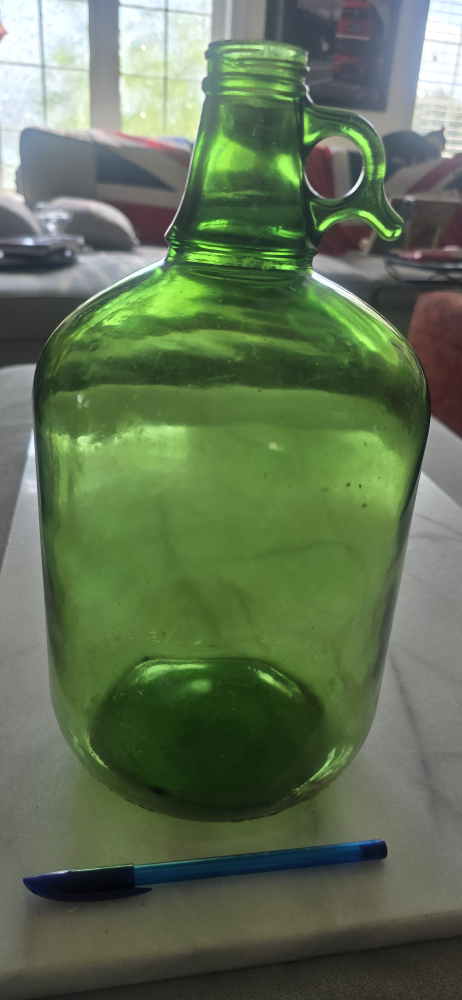 Vintage One Gallon Green Glass Jug