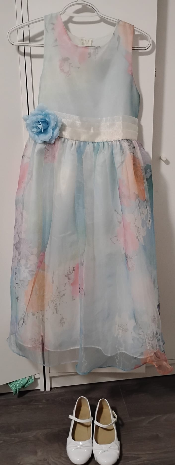 Shanil Floral Dress with White Heels