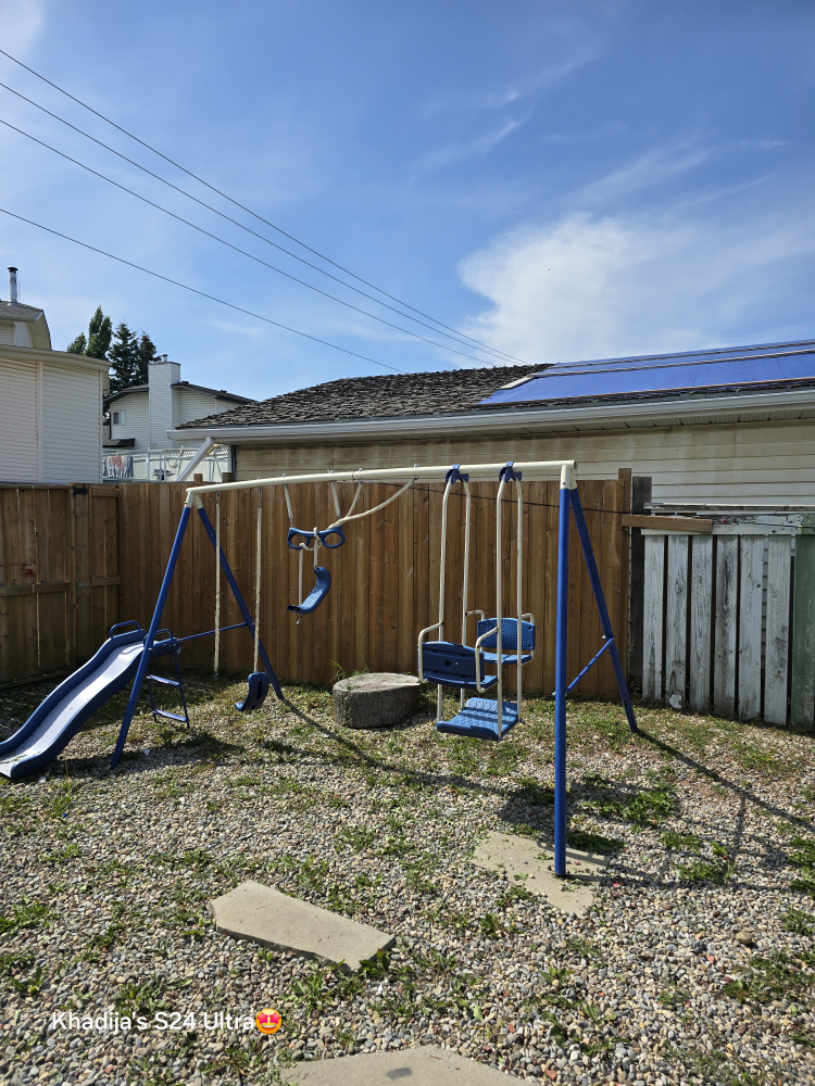 Kids' Swing Set with Slide