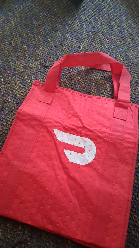 DoorDash Insulated Red Food Delivery Bag