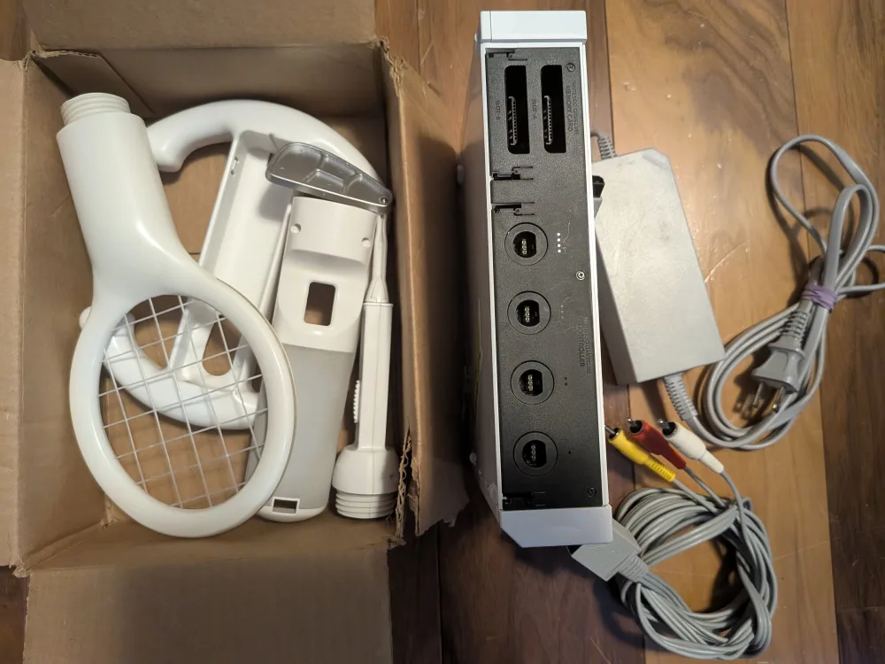 Wii with accessories, homebrew thumbnail