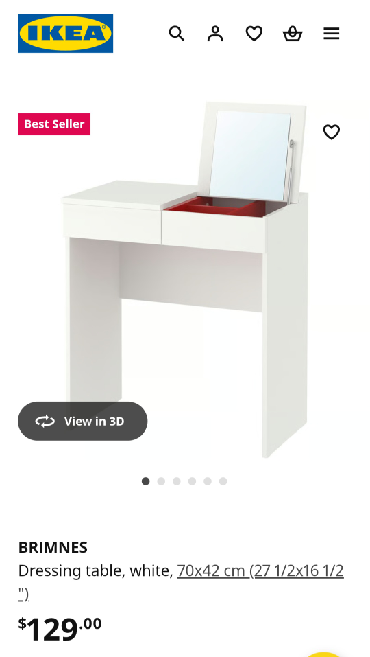 IKEA Brimnes Dressing Table - White