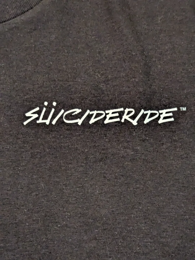 NEW mens large Skateboard Brain- Suicideride Graphic t-Shirt image indicator(4)