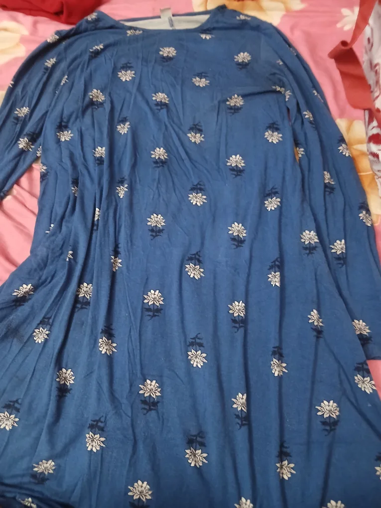 Old Navy Blue Floral Dress - Size M thumbnail
