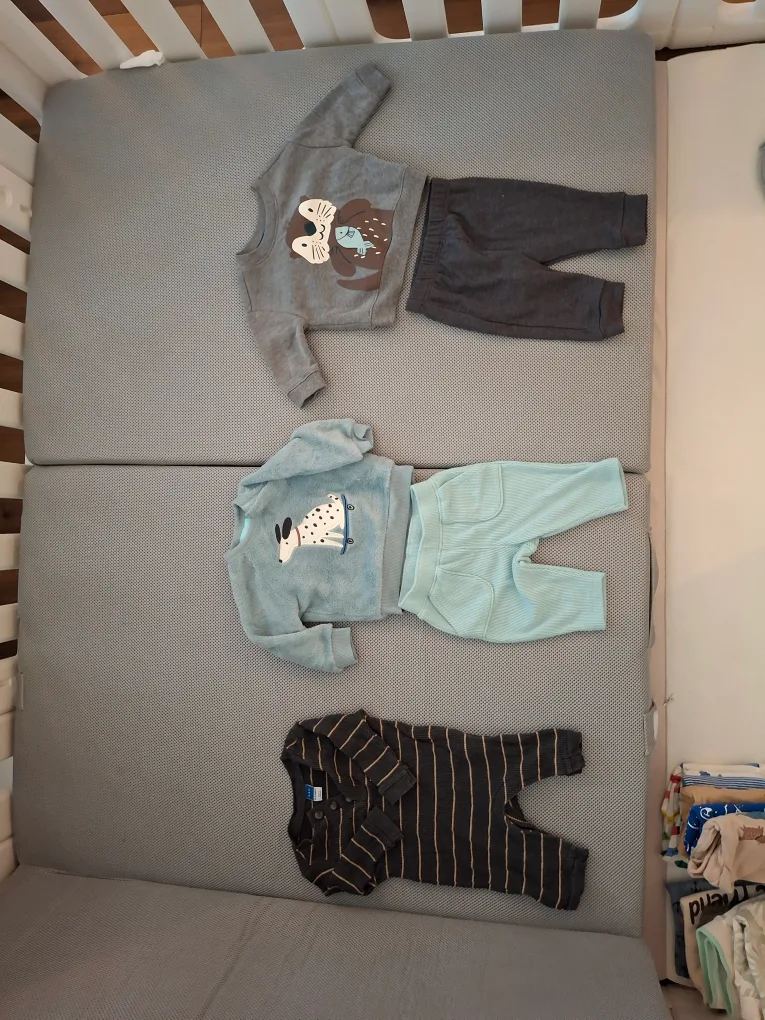 baby boy Outfit - 0-3 Months 3set +1 free socks