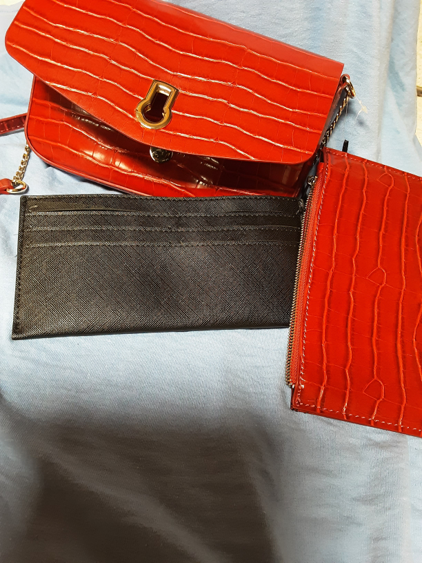 Zara Red Croc Embossed Crossbody Bag
