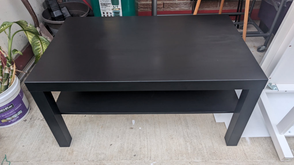 Black Coffee Table with Shelf - photo 3