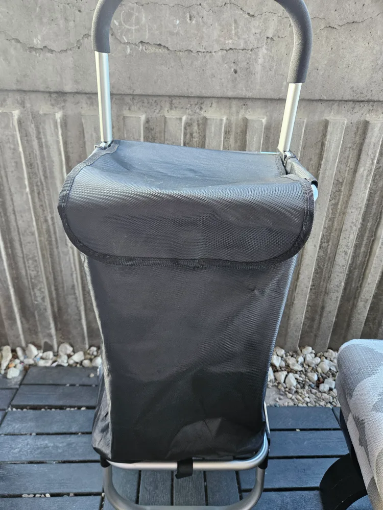 Black Folding Shopping Cart thumbnail