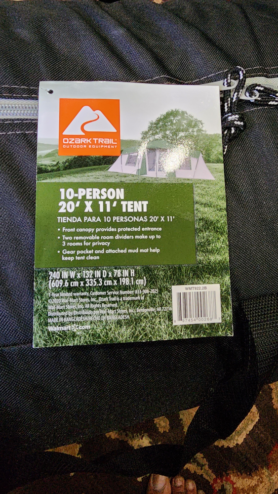 Ozark Trail 10-Person 20' x 11' Tent