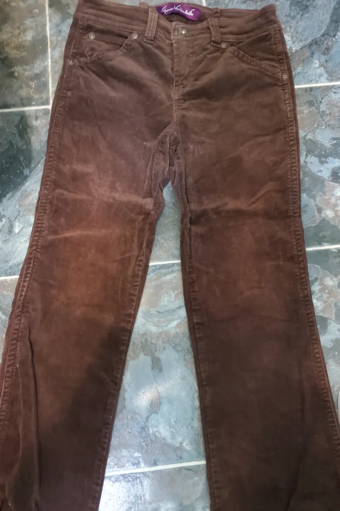 Gloria Vanderbilt brown corduroy pants thumbnail