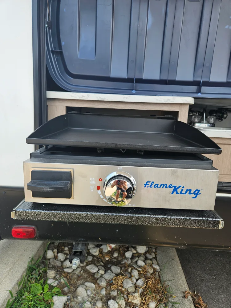 Flame King Portable Propane Cast Iron Grill Griddle $140 thumbnail