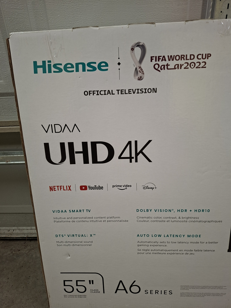New Hisense VIDAA UHD 4K 55" A6 Series TV - photo 3