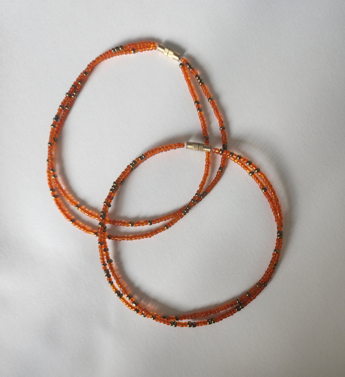 ( 2pcs set )Double handmade Beaded Anklets : $9.99 - photo 4