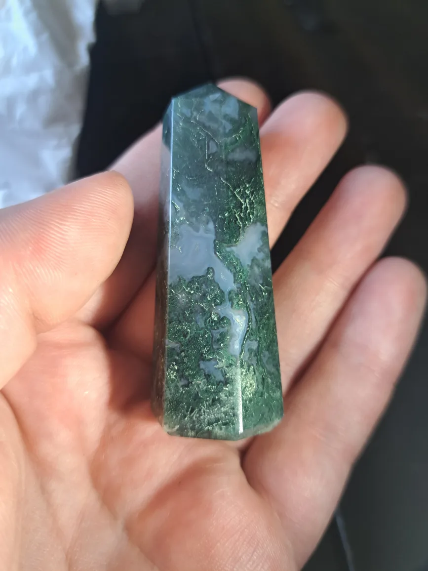 Green Moss Agate Tower Point thumbnail