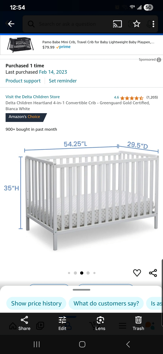 Delta Children Heartland 4-in-1 Convertible Crib - Bianca White - photo 3