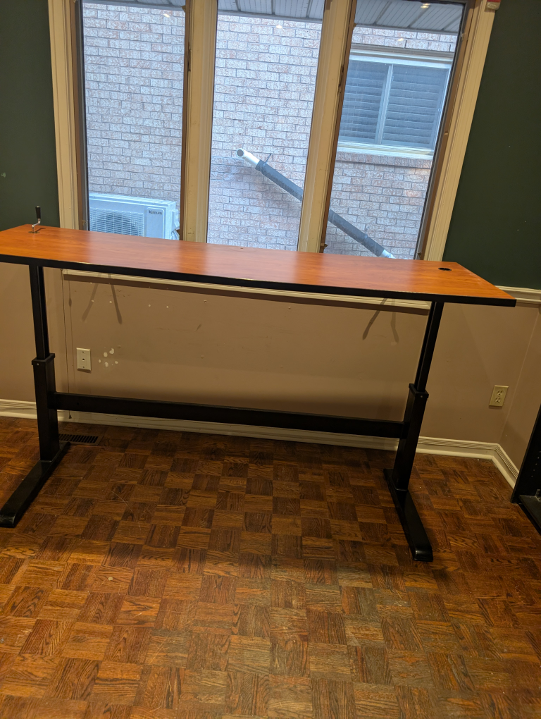Adjustable Height(Manual) Standing Desk, 72" x24", Free Delivery
