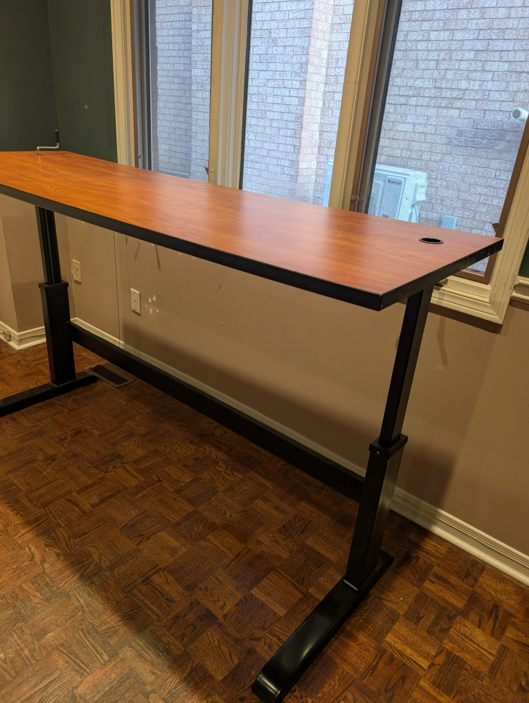 Adjustable Height(Manual) Standing Desk, 72" x24", Free Delivery - photo 2